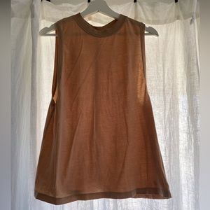 Lululemon Tan Cotton Muscle Tank